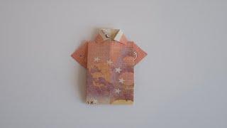 10 Euro Origami T-Shirt  How To Fold A Euro Origami T-Shirt With A 10 Euro Note