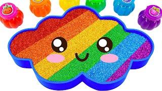 ASMR Slime Video l How To Make Rainbow Cute Cloud Bathtub With Glitter Slime  Best Of Yo Yo Idea