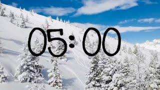 5 Minute Winter Countdown Timer With Calming Music ️ 