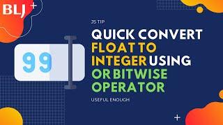 Quick convert float to integer using OR bitwise operator in JavaScript
