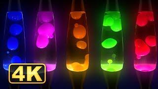 Colorful Lava Lamps Video with Relaxing Music. Abstract Liquid 1 Hour 4K Satisfaying Colorful Fluid