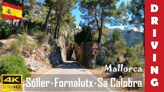 Driving in Mallorca 2 Sóller Fornalutx & Road to Sa Calobra  4K 60fps