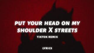 Red Silhouette challenge - put your head on my shoulder x streets lyrics TikTok Remix