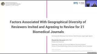 Geographical Diversity of Reviewers Invited and Agreeing to Review for 21 Biomedical Journals