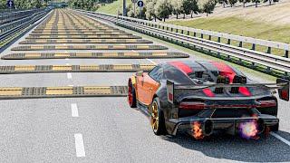 Cars vs 100 Speed Bumps – BeamNG Drive