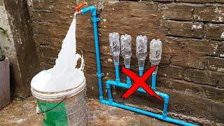 A proper plumber taught me this trick Super saving idea from PVC pipes and empty bottles