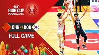 China  - Korea   Basketball Full Game - #FIBAASIACUP 2022