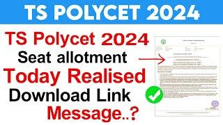 ts polycet seat allotment 2024  ts polycet seat allotment 2024 time  ts polycet 2024