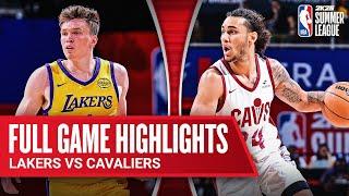 LAKERS vs CAVALIERS  NBA SUMMER LEAGUE  FULL GAME HIGHLIGHTS