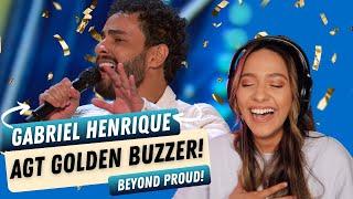 GABRIEL HENRIQUE  AGT GOLDEN BUZZER  Auditions  AGT 2023  REACTION