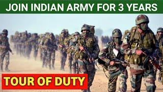 Join Indian Army for 3 Years  Tour of Duty Indian Army  Army Bharti 2022