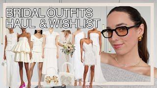 HUGE BRIDAL OUTFITS HAUL & WISHLIST ENGAGEMENT PARTY HEN BACHELORETTE WEDDING DAY 2 HONEYMOON