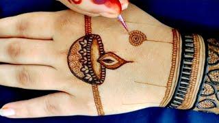 Diwali special theme henna design  How to make diya  Diwali mehndi design  festival henna design