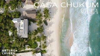 Jungle Beachside Villa on the Coastal Edge of the Turquoise Caribbean Sea