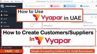 How to Create Customers and Suppliers in Vyapar Accounting Software  Part 2