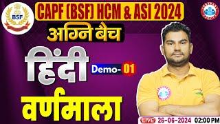 CAPF BSF HCM & ASI 2024  वर्णमाला हिंदी Class  BSF ASI 2024  BSF HCM 2024 Hindi By Neeraj Sir