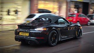 New 2020 Porsche 718 Boxster Spyder Acceleration in Central London