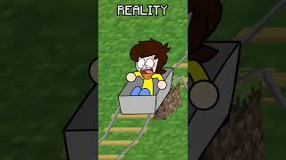 Rails in Minecraft Animated #shorts