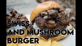 Easy Mushroom and Swiss Beef Burger Recipe  How To Make Mushroom and Swiss Beef Burger Recipe