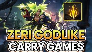 ZERI ADC GODLIKE BUILD  HOW TO CARRY EVERY GAME IN WILD RIFT