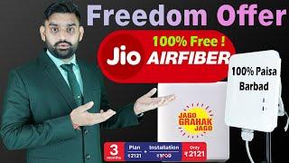 Jio Freedom Offer  Jio Air Fiber Freedom Offer  Jio AirFiber Problem  Jio AirFiber 3 Month Plan