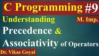 #9 Precedence and Associativity of Operators in C Language with Notes  C Programming  C Language