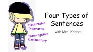 The Four Types of Sentences Declarative Imperative Interrogative Exclamatory