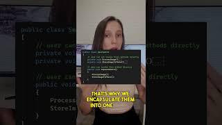 OOP Encapsulation Explained - programming #shorts  #coding #developers #code #programming