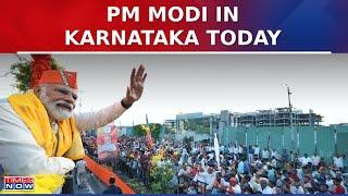 PM Modi Back-To-Back Rally In Karnataka For Local BJP Former CM Jagadish Shettar Welcomes Him