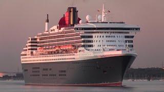 QUEEN MARY 2 ARRIVING SOUTHAMPTON FROM NEW YORK 150722