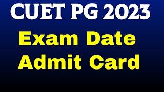 CUET PG 2023 Exam Date & City Intimation Letter Msc Chemistry