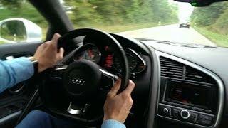 Meine erste Fahrt im Audi R8 V8 - SOUNDS - German Autobahn