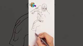 How to draw Captain America #drawing #drawinganimals #drawingforkids #howtodraw