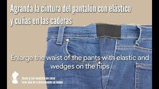 Agranda la cintura del pantalón con elástico y cuñas en las caderas