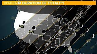 April 8 2024 total solar eclipse Ohio projections Duration path of totality