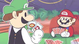 A friendly Poker game with Luigi Super Mario animation -Lewkiss