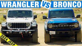 2024 Jeep Wrangler vs. Ford Bronco Comparison Test  Off-Road Capability Interior Overview & More