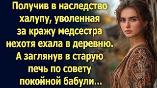 Получив в наследство халупу уволенная медсестра нехотя ехала в деревню. А заглянув в старую печь