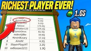 IM THE RICHEST PLAYER IN BILLIONAIRE SIMULATOR *NUMBER ONE ON LEADERBOARDS* Roblox