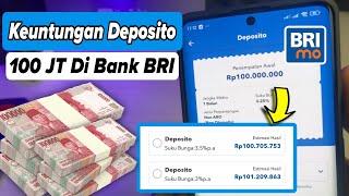 Keuntungan Deposito 100 Juta di Bank BRI