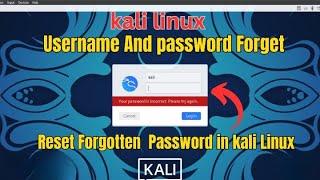 Reset Your Kali Linux USERNAME and PASSWORD in ONE Simple Step