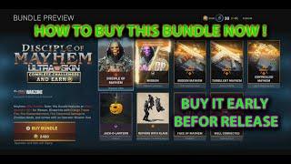 HOW TO BUY  DISCIPLE OF MAYHEM BUNDLE IN WARZONE EARLY AND USE DISCIPLE OF MAYHEM BEFORE RELEASED