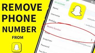 how to remove phone number from snapchat account