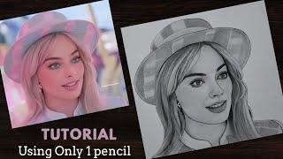 How to Draw Barbie - step by step Tutorial  Margot Robbie  YouCanDraw