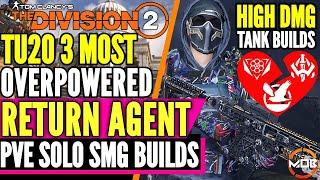 The Division 2  BEST SOLO PVE BUILDS  GOD MODE STRIKER HF HB  3 HIGH DMG DPS TANK SMG BUILD