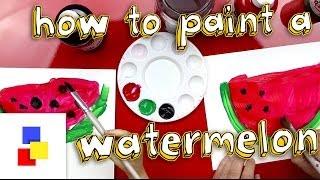 How To Paint A Watermelon for super young artists