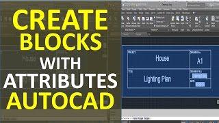Create Blocks with Attributes in AutoCAD Ex. Plan Title Description