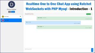 Realtime One to One Chat App using Ratchet WebSockets with PHP Mysql - Introduction - 1