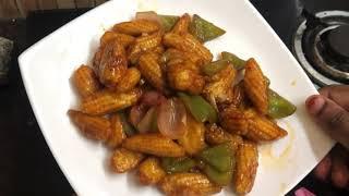 Baby corn Manchurian Recipe  Dry Baby corn Manchurian