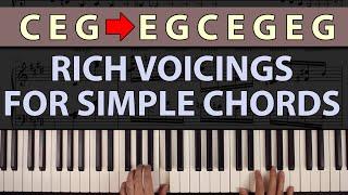 RICH voicings for SIMPLE chords Beginner-intermediate piano lesson